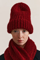 beanie woolen red 25fk032