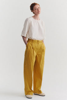 casey casey sienna pant tough poplin tango front view relaxed fit