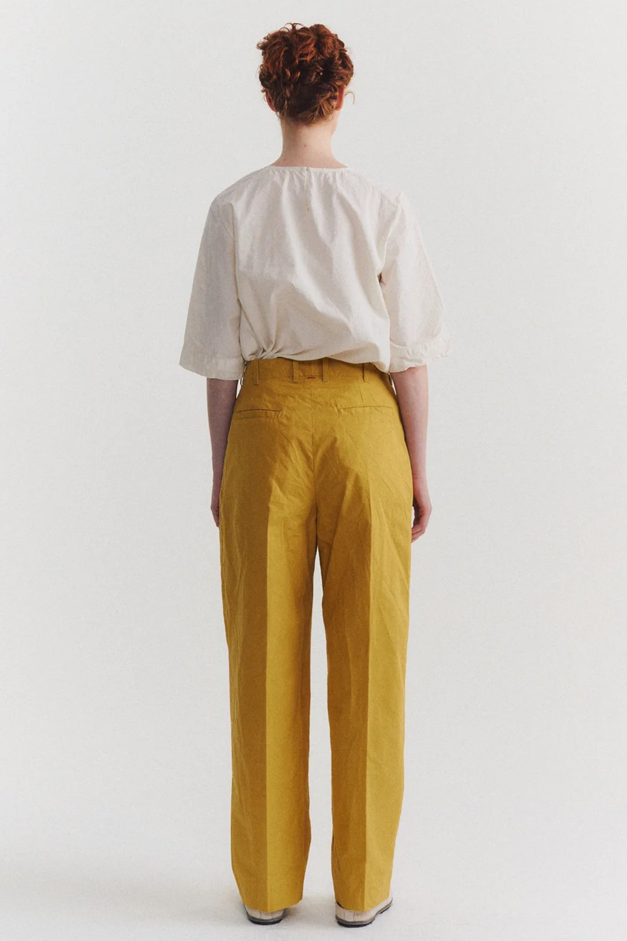 back view of casey casey sienna pant tough poplin tango