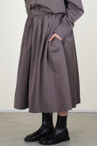 bb pleat skirt cotton silk clay