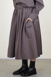 bb pleat skirt cotton silk clay