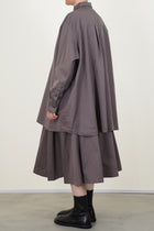 bb pleat skirt cotton silk clay