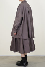 bb pleat skirt cotton silk clay