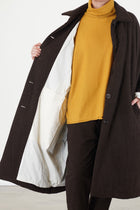 big blobby coat wool cashmere brown check