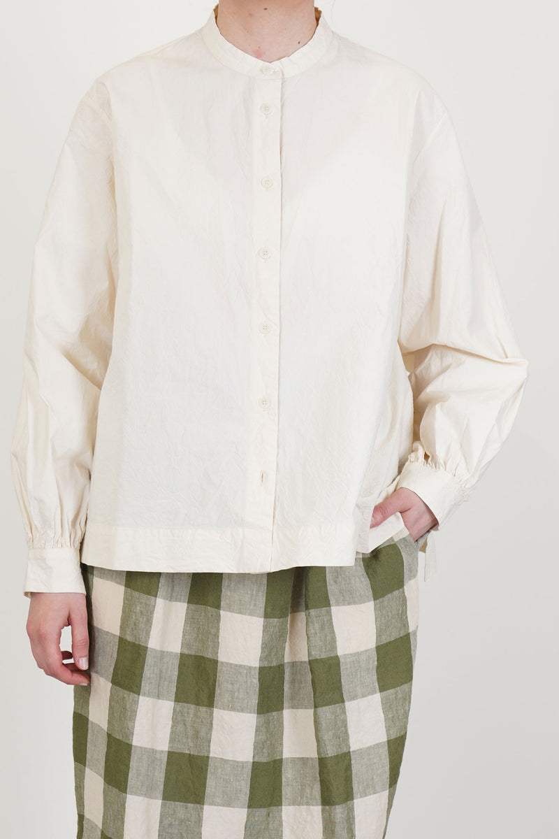 biggy grandad shirt h cotton natural