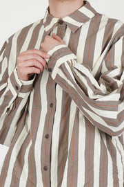 biggy shirt beige stripe