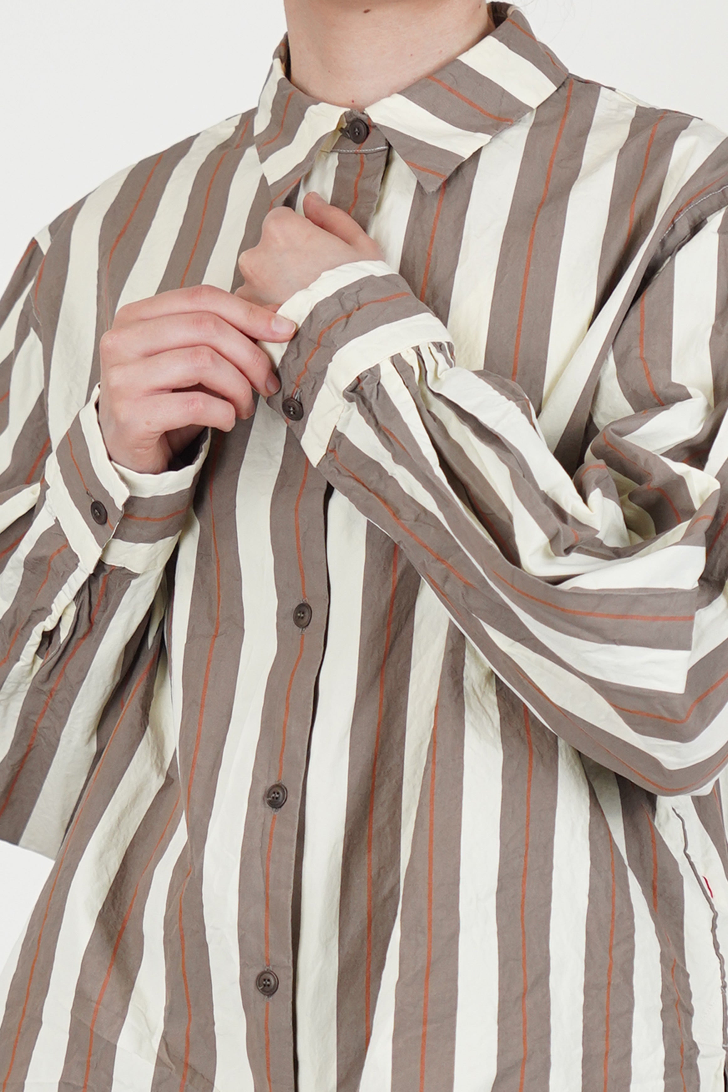 biggy shirt beige stripe