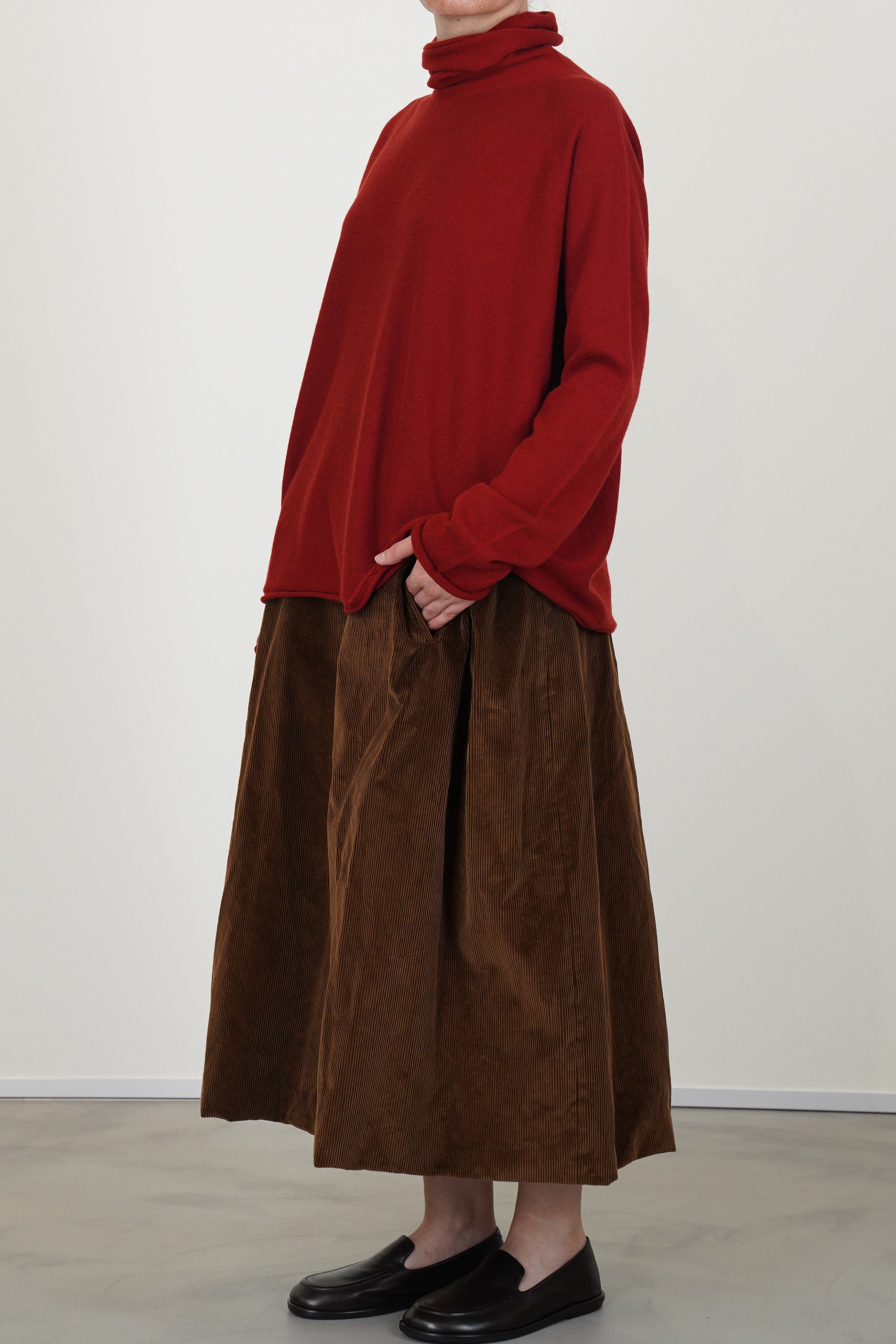 chimney seamless jumper cashmere rust