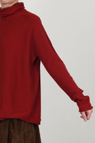 chimney seamless jumper cashmere rust