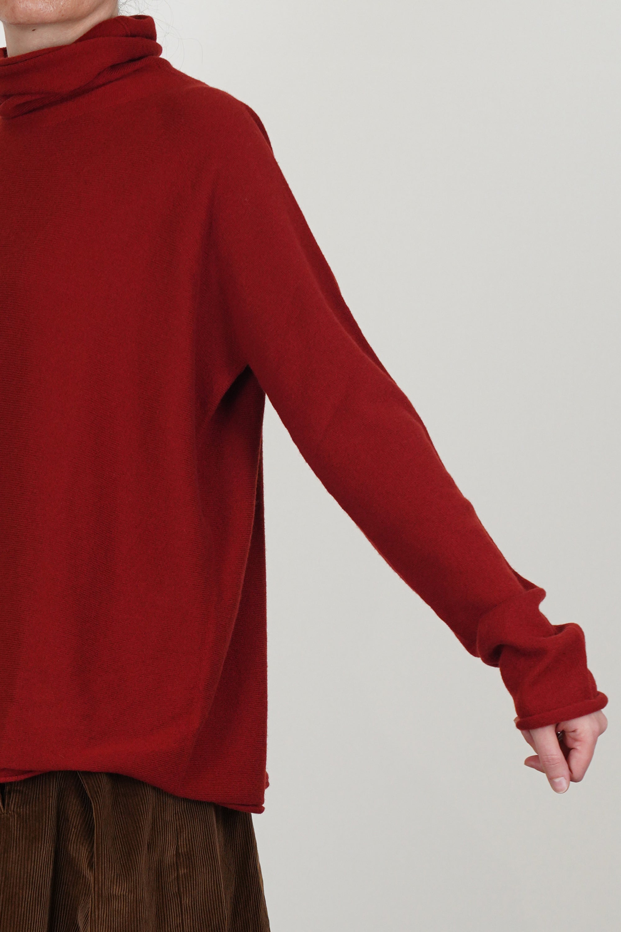 chimney seamless jumper cashmere rust