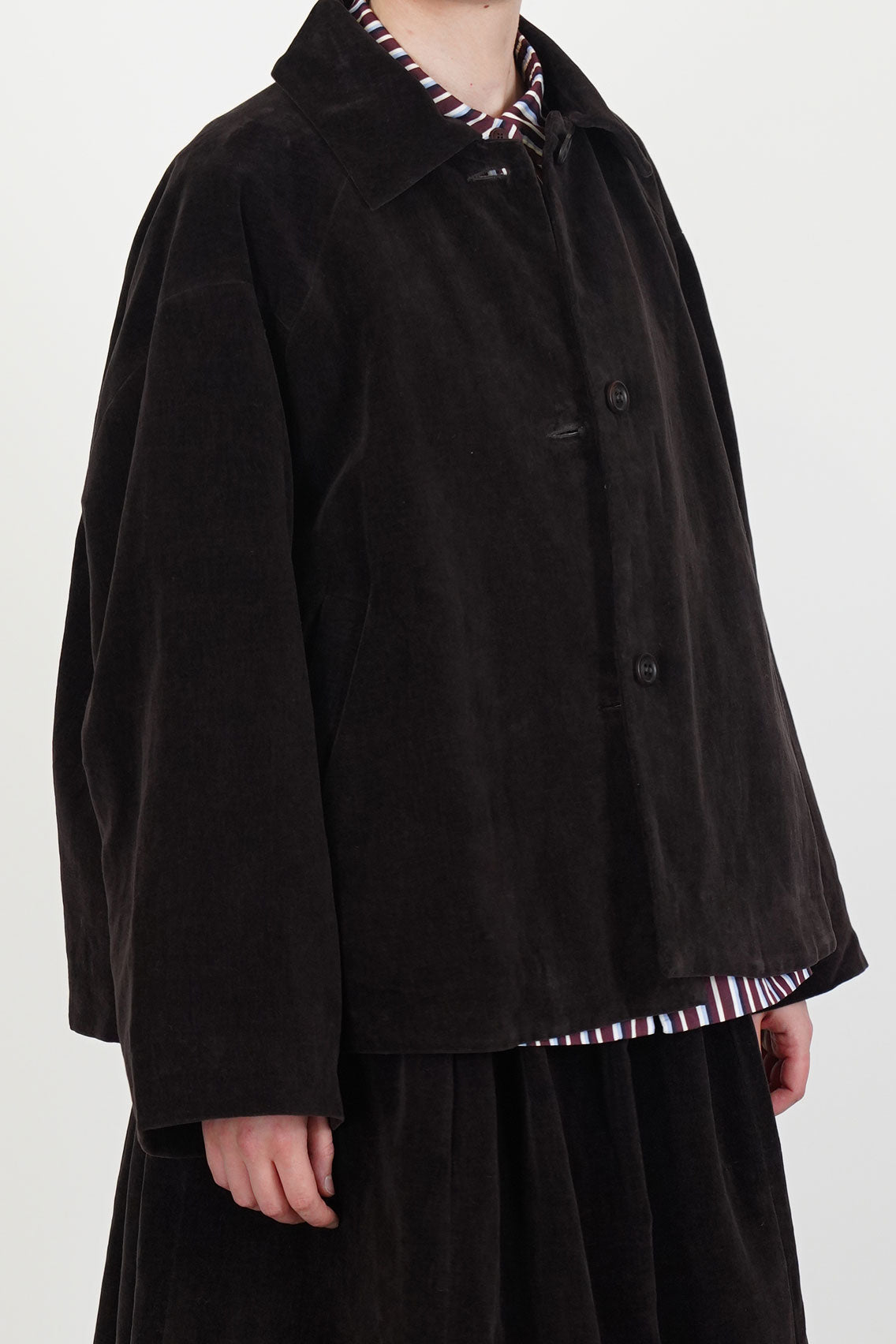 drays jacket velvet dark brown