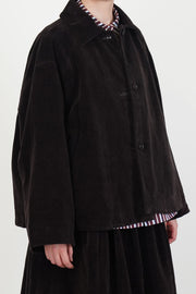 drays jacket velvet dark brown