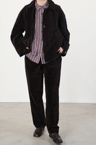 long chasse pant velvet dark brown