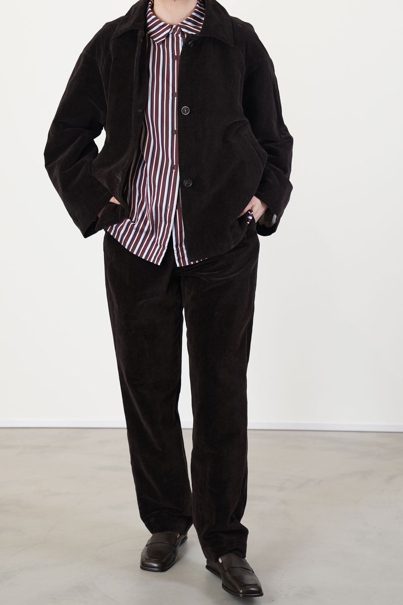 drays jacket velvet dark brown