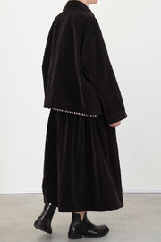 drays jacket velvet dark brown