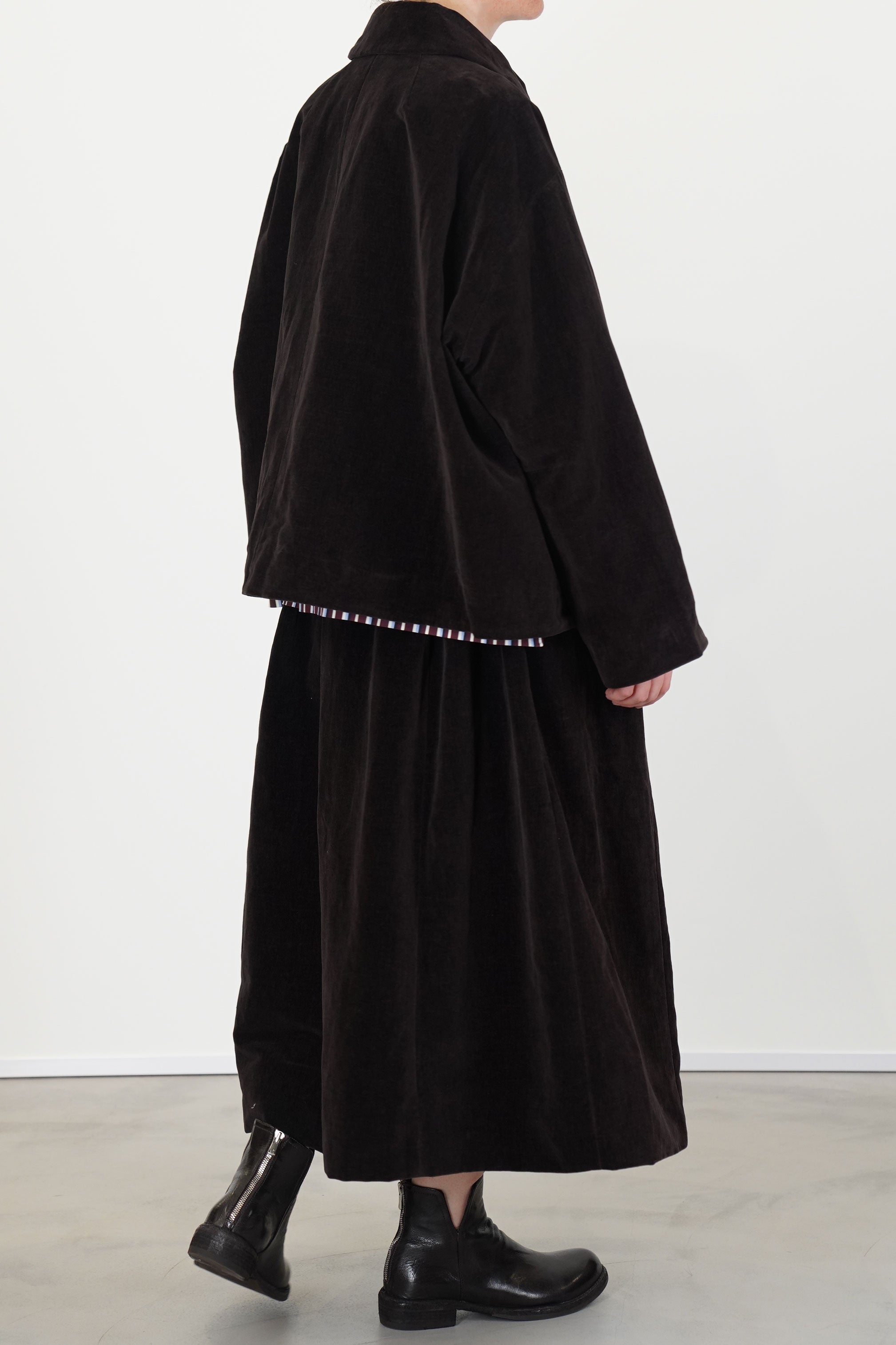 drays jacket velvet dark brown