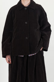 drays jacket velvet dark brown