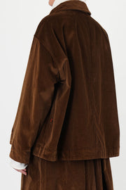 drays travail jacket cord tan