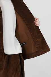 drays travail jacket cord tan