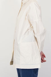 detail side pocket view of casey casey february shirt natural