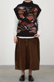flora sleeveless knit ebony