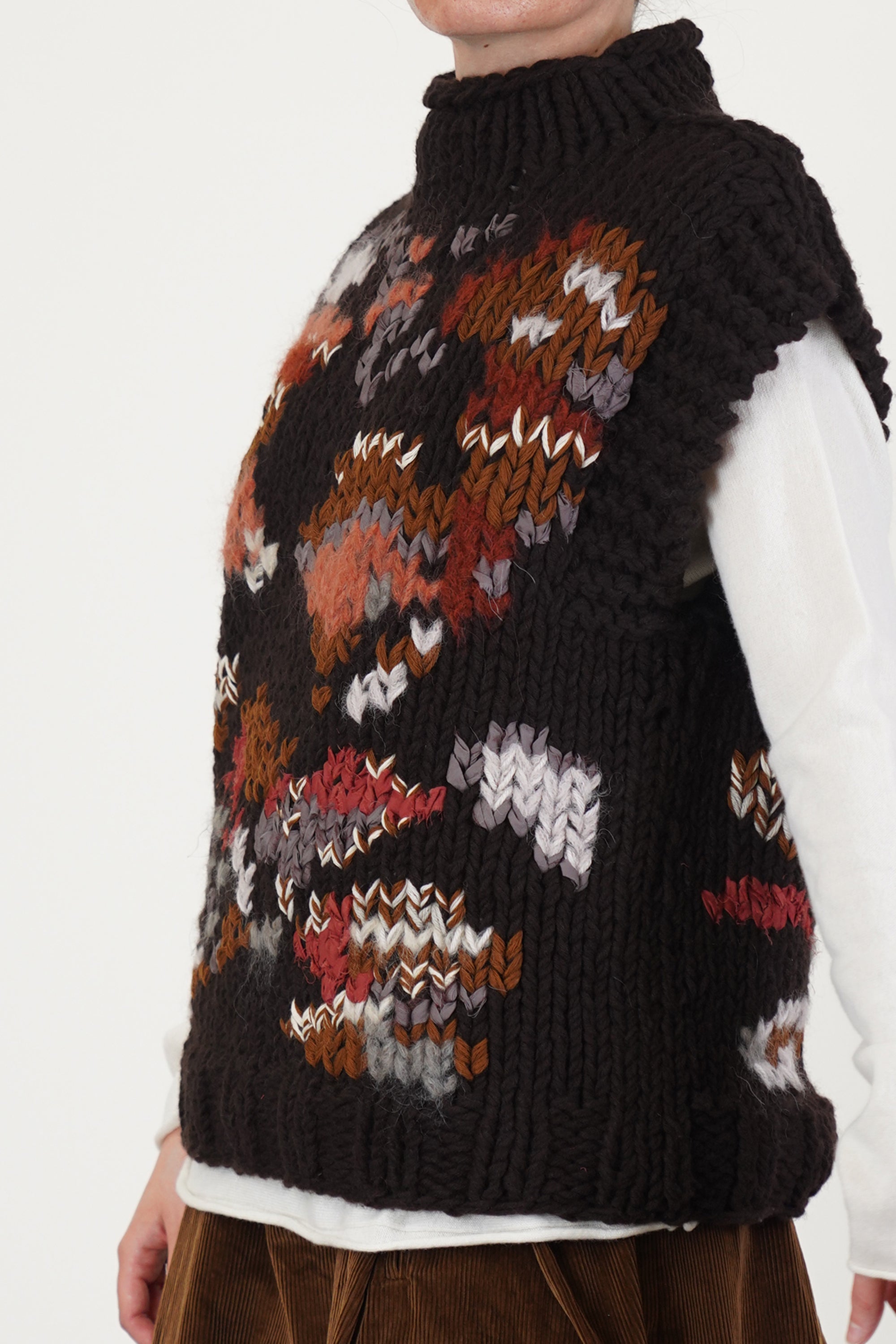 flora sleeveless knit ebony