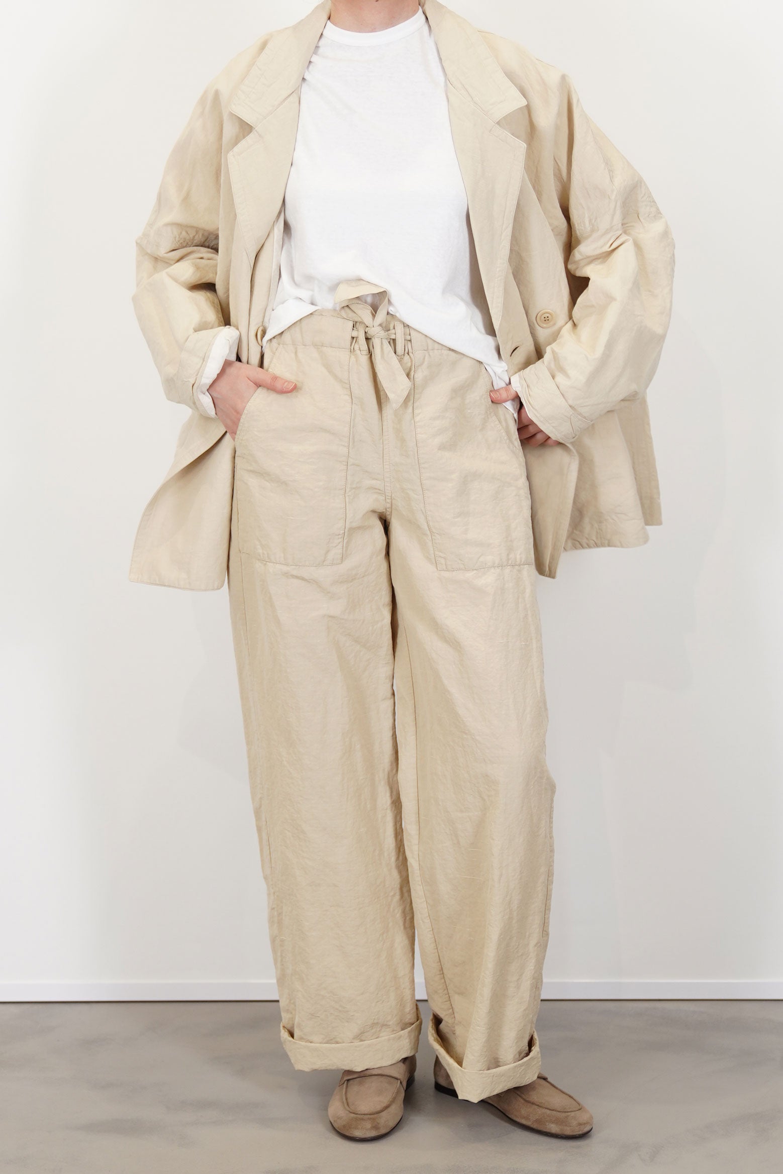 casey casey row pant rugger ivory | carrousel the store