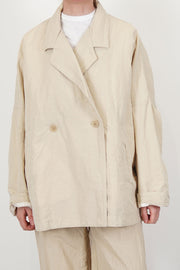 front view of casey casey frances jacket rugger ivory
