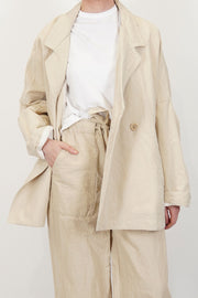 casey casey frances jacket rugger ivory styled with a matching trouser