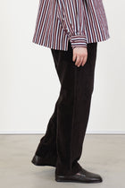 long chasse pant velvet dark brown