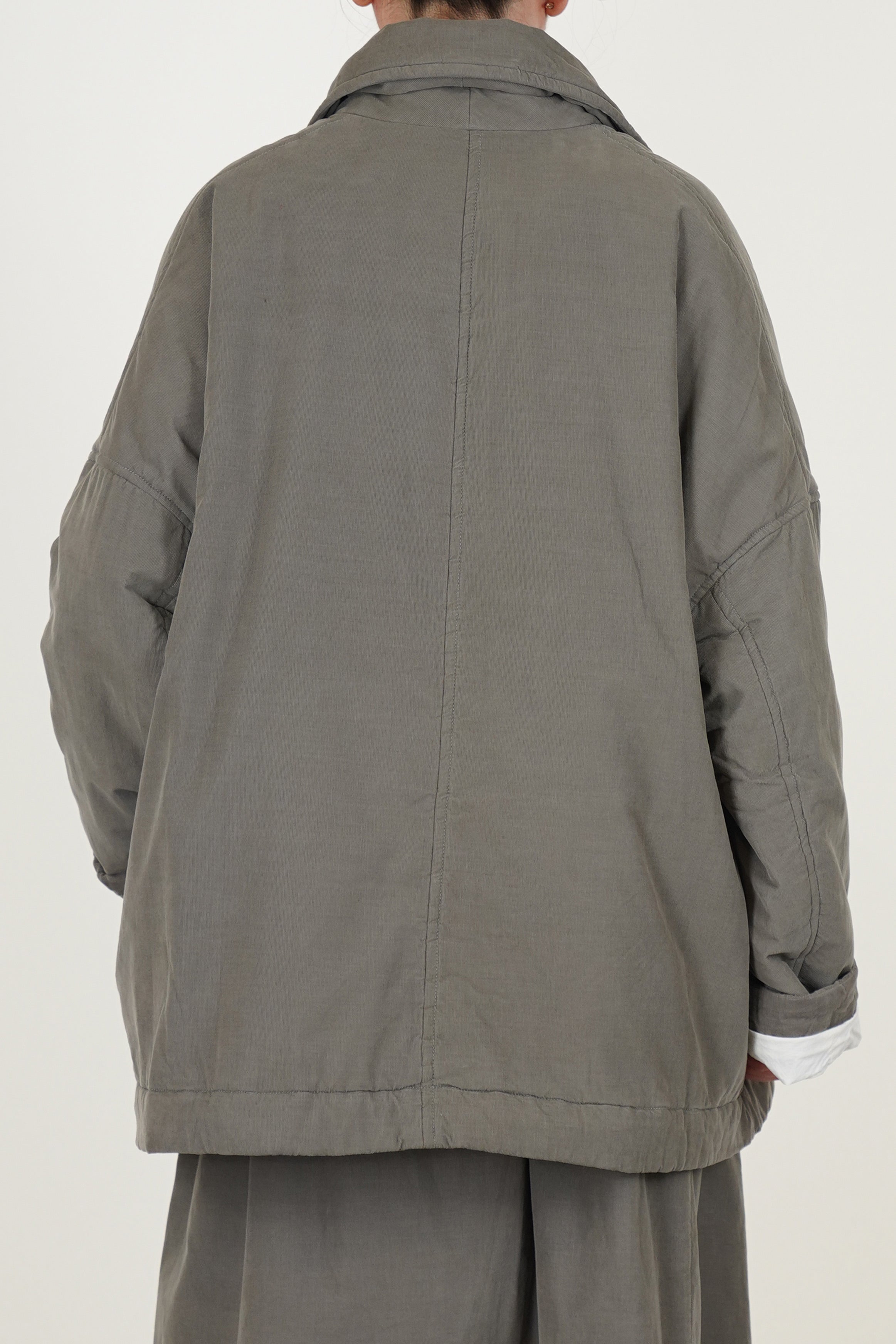 luna short coat pin cord light khaki