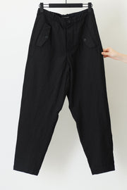 hiroshi pant linen wool black