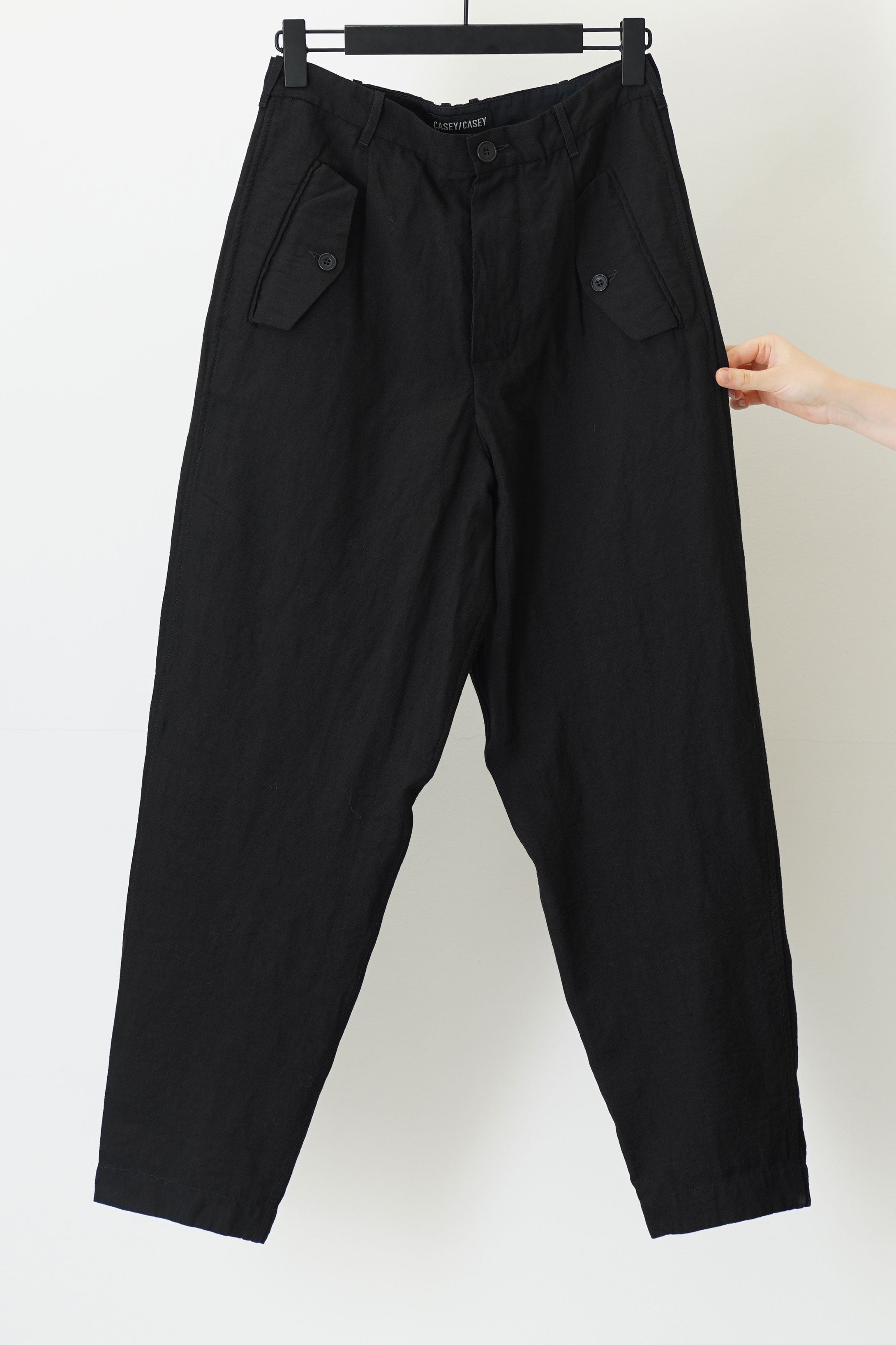 hiroshi pant linen wool black