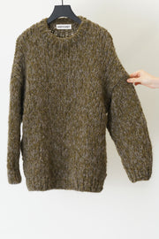 wei jumper wool grey/dark green