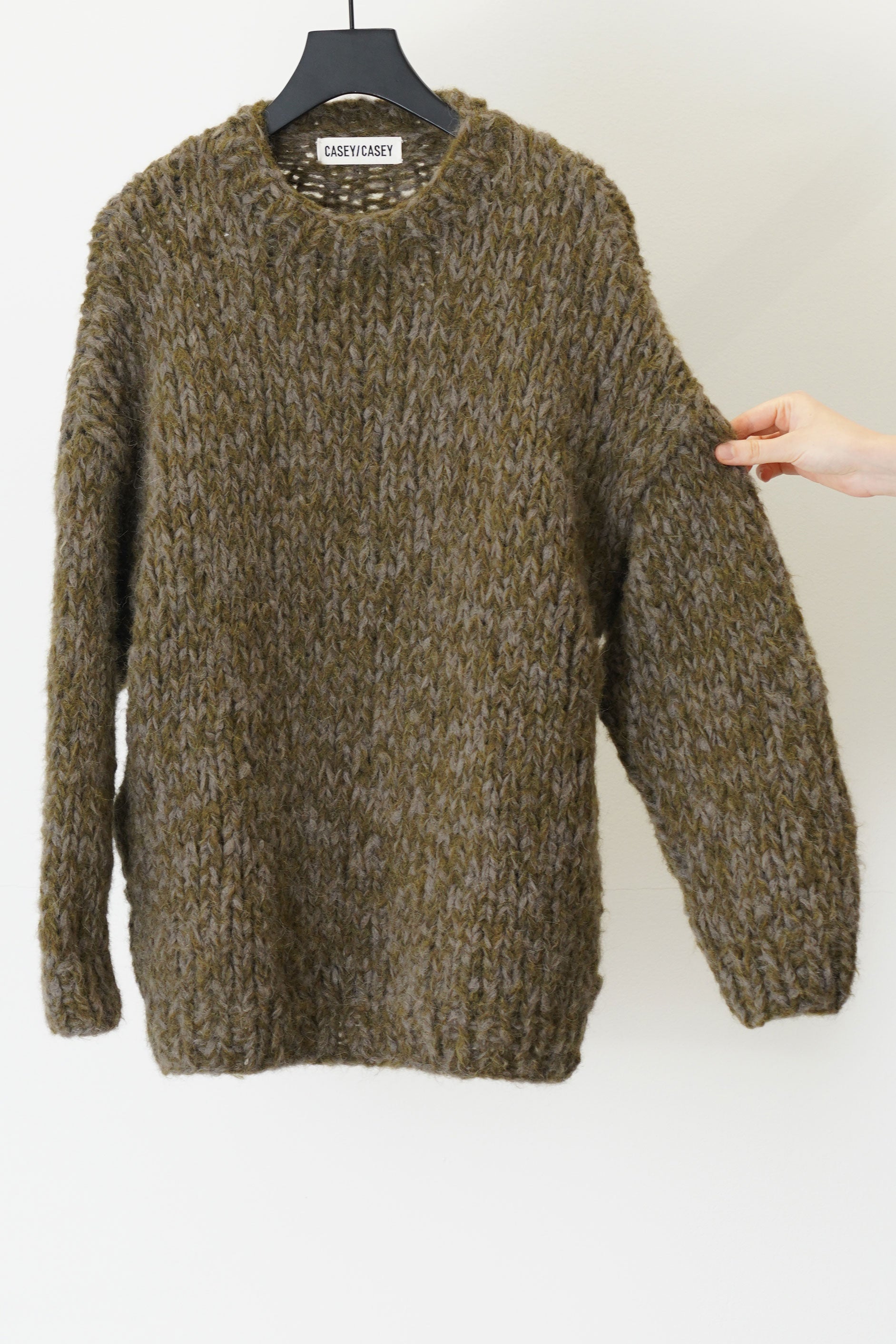 wei jumper wool grey/dark green
