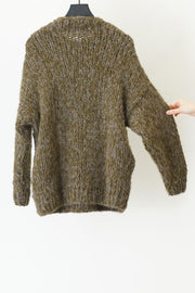 wei jumper wool grey/dark green