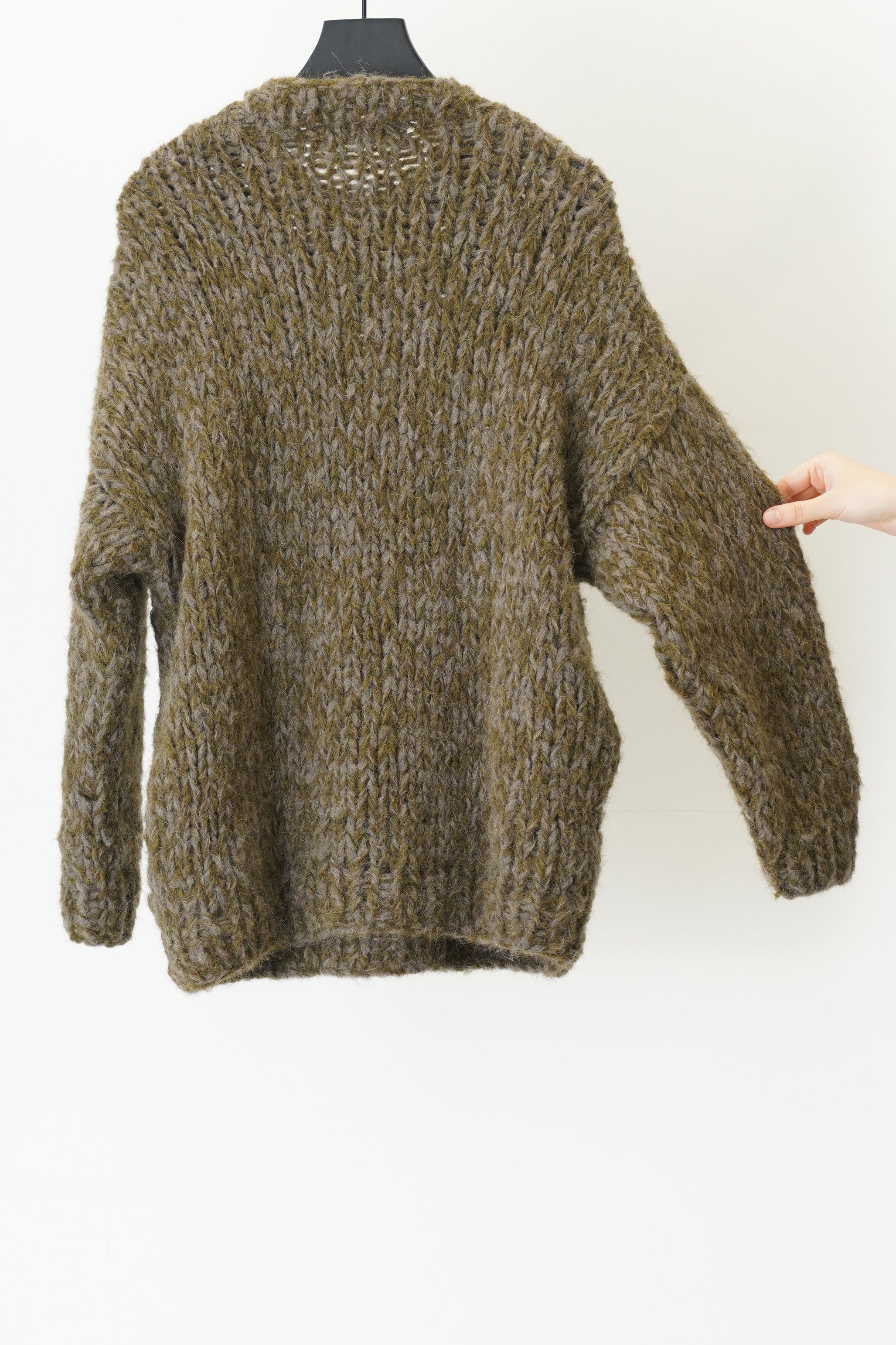 wei jumper wool grey/dark green