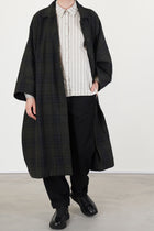 2 pcs coat tartan khaki check