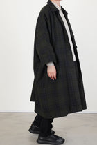 2 pcs coat tartan khaki check