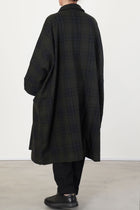 2 pcs coat tartan khaki check