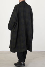 2 pcs coat tartan khaki check
