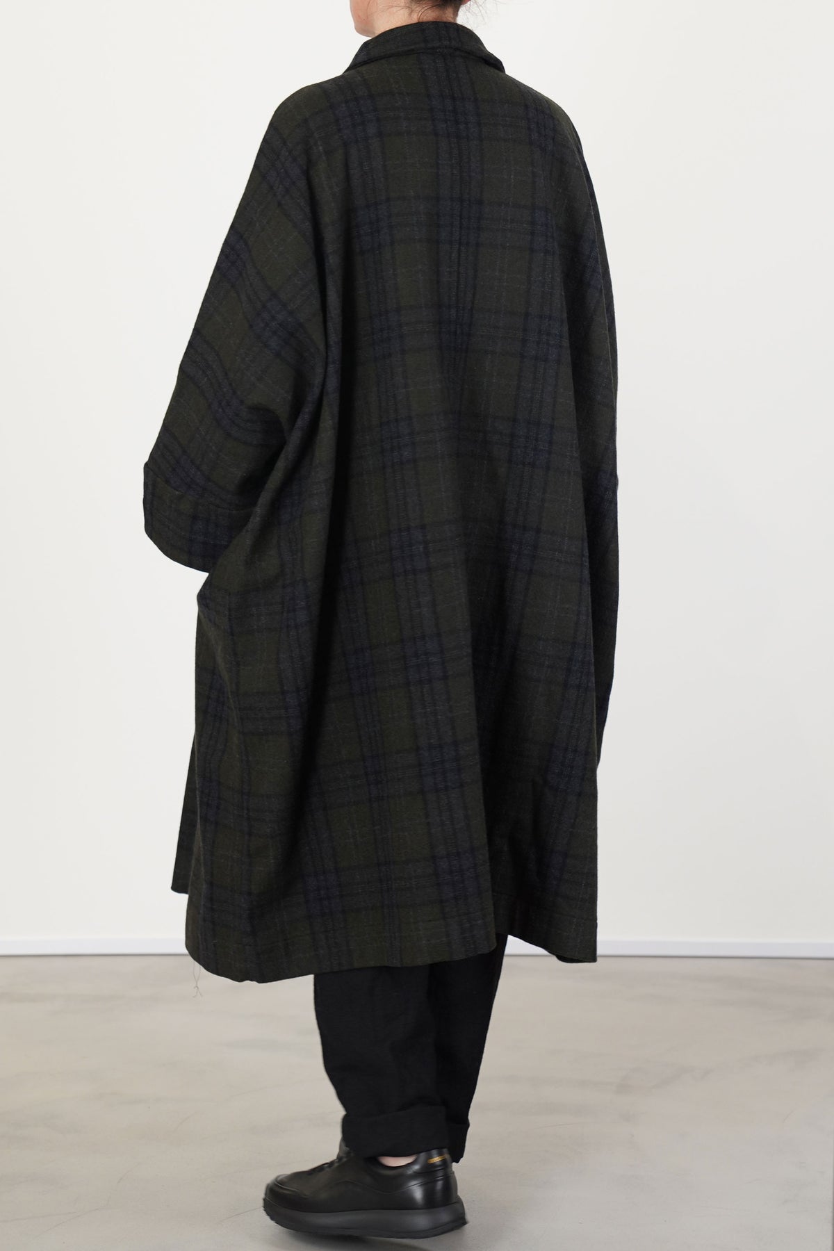 2 pcs coat tartan khaki check