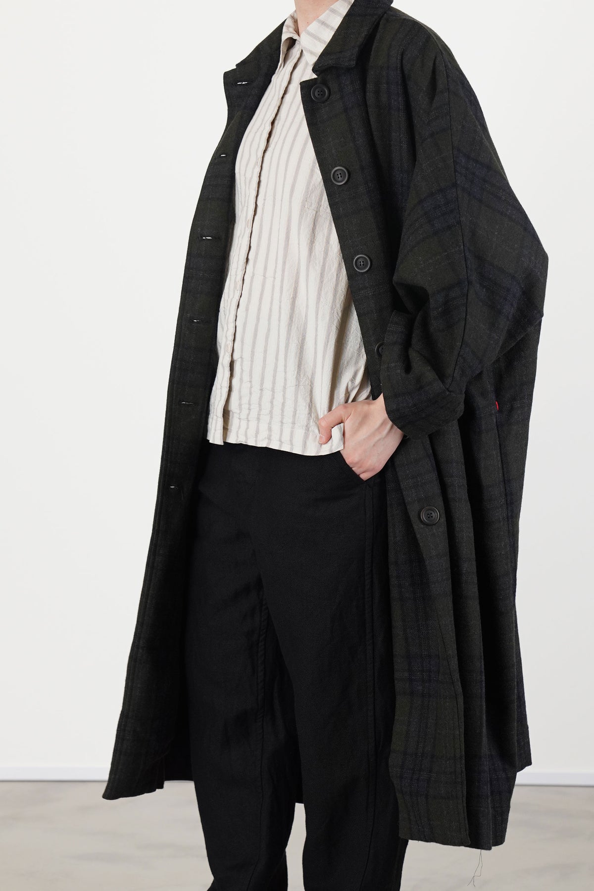 2 pcs coat tartan khaki check