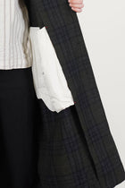 2 pcs coat tartan khaki check