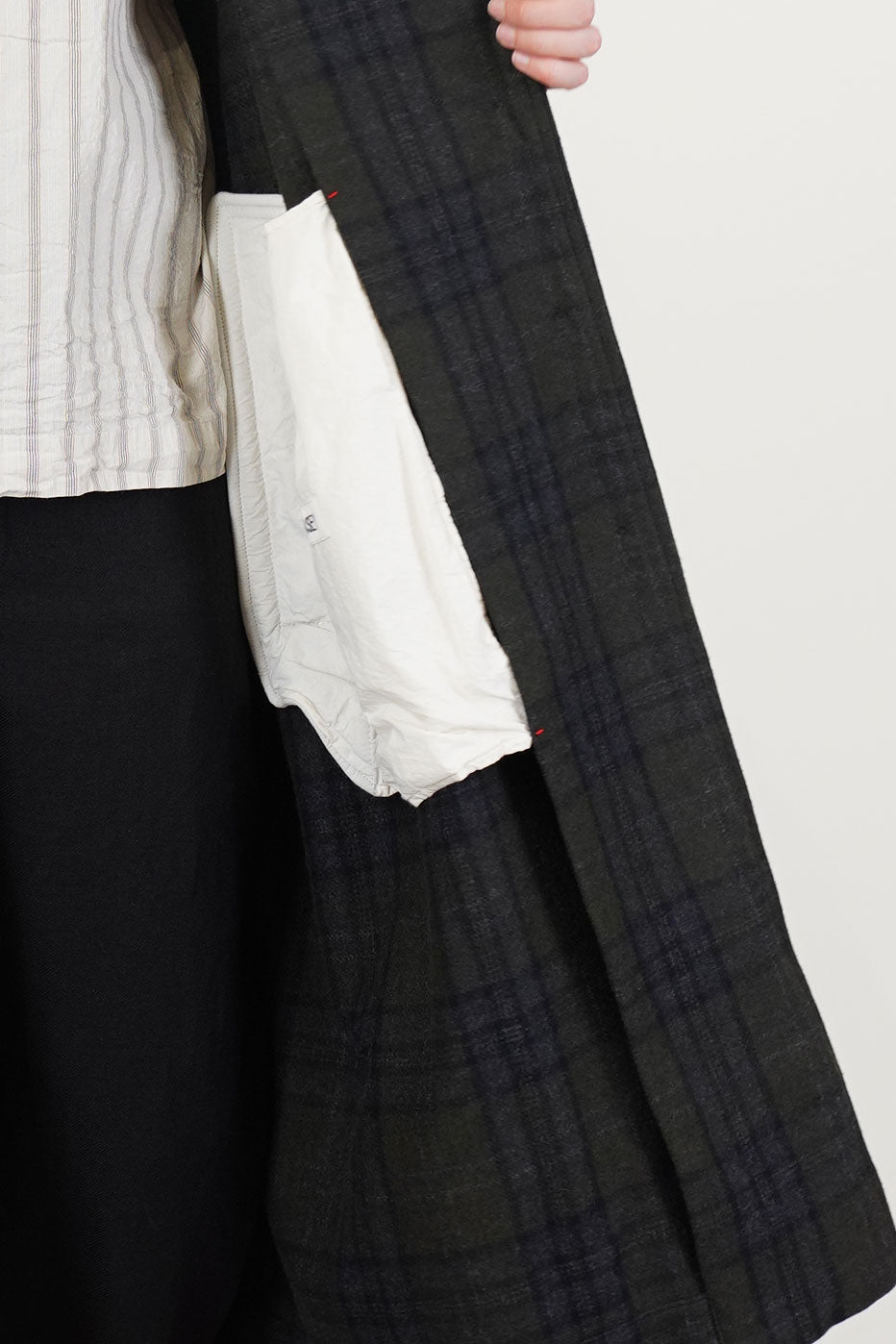 2 pcs coat tartan khaki check
