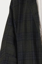 2 pcs coat tartan khaki check