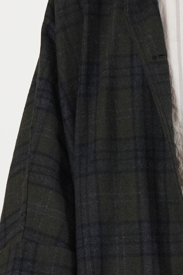 2 pcs coat tartan khaki check