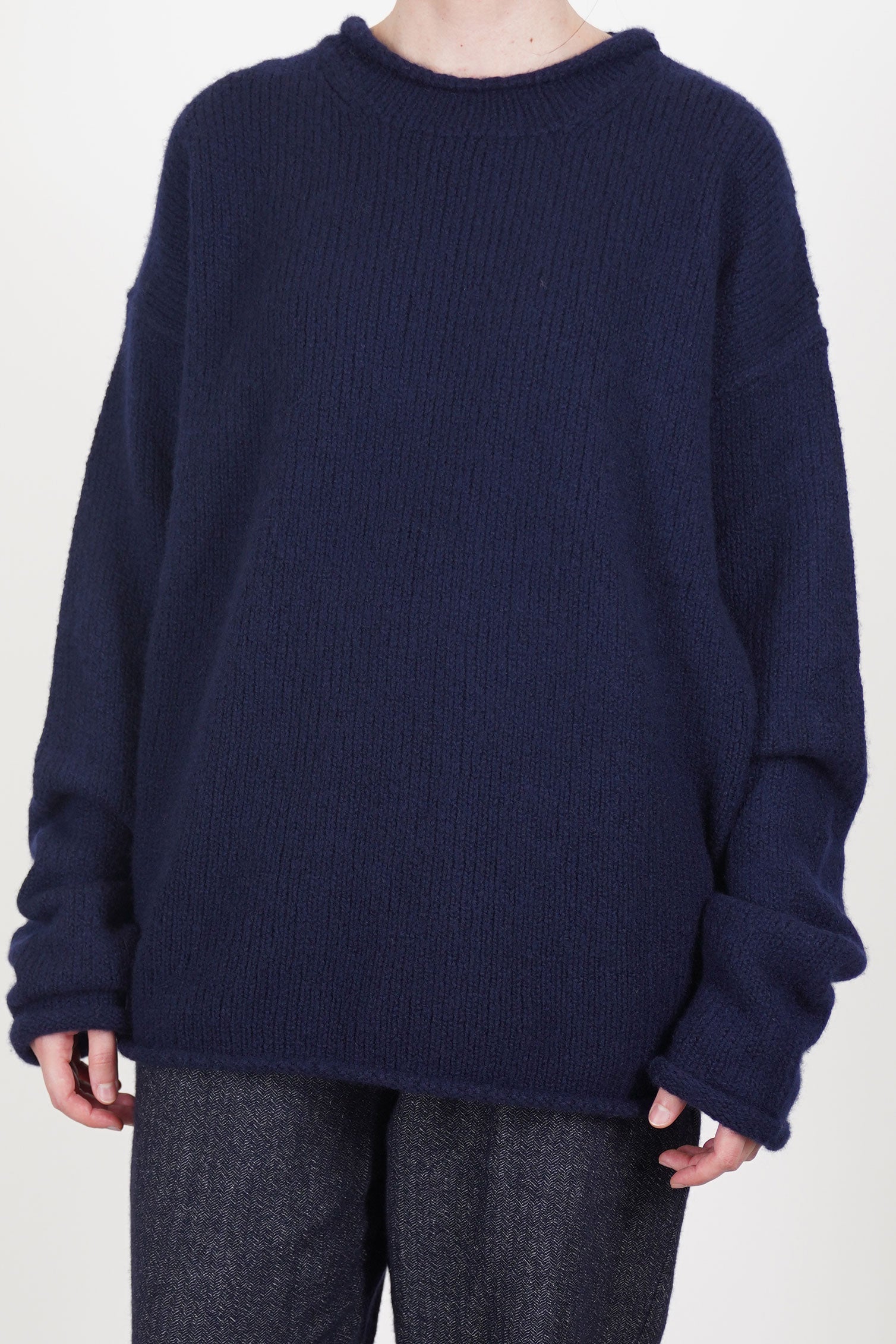 softy jumper wool cash navy 25hk031