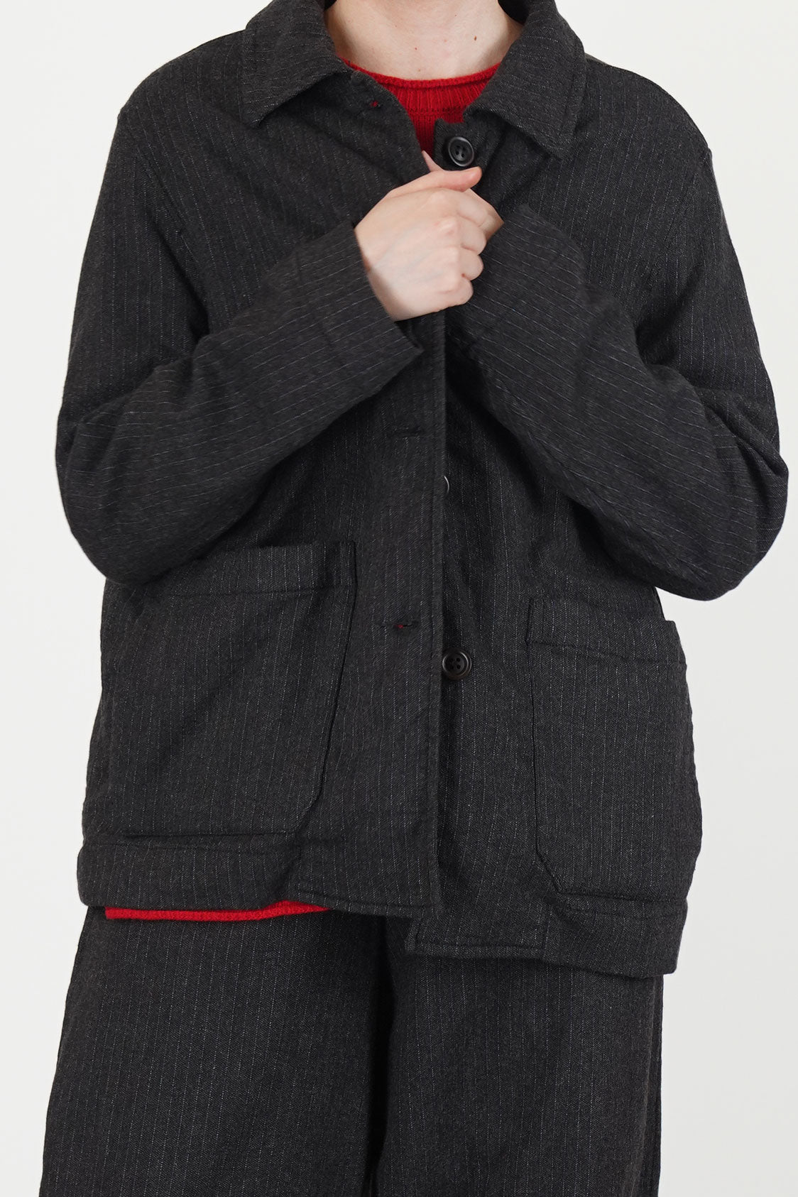 madix jacket indigo stripe brown