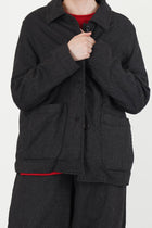 madix jacket indigo stripe brown